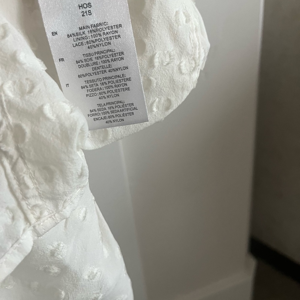 Iro hos topwear in ecru cream Ruffled Blouse size 36 excellent condition - Picture 8 of 9